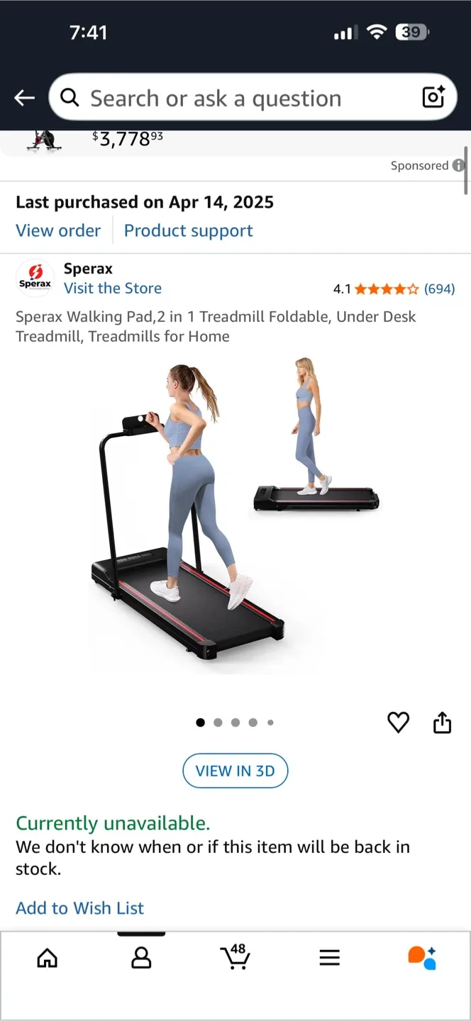 Sperax 2 in 1 Foldable Under Desk Treadmill image indicator(6)