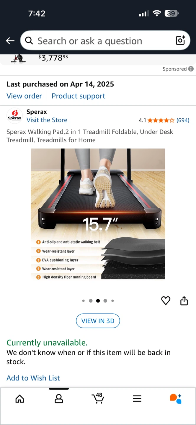 Sperax 2 in 1 Foldable Under Desk Treadmill - photo 4