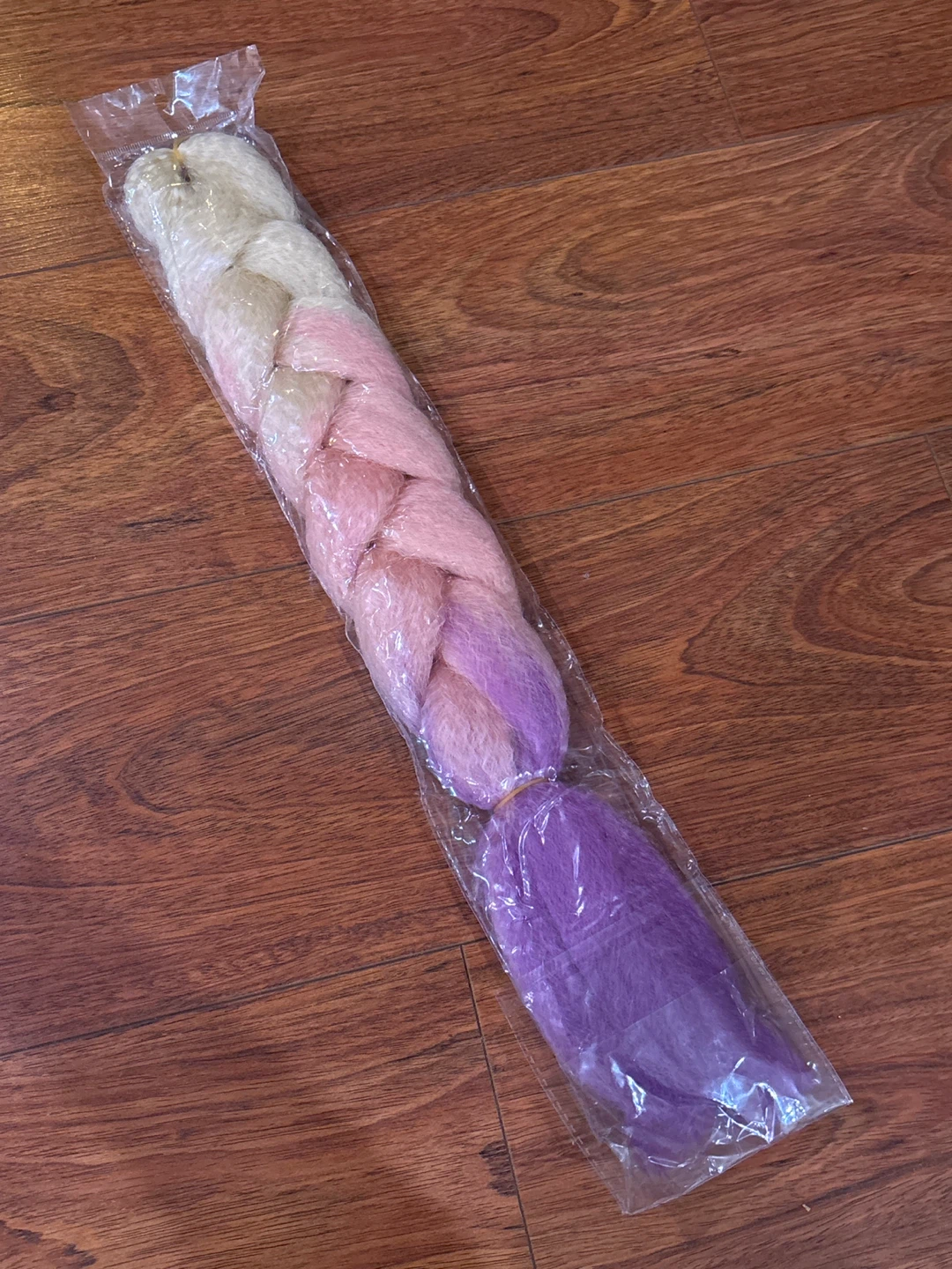 Ombre Braiding Hair - White, Pink, Purple - photo 2