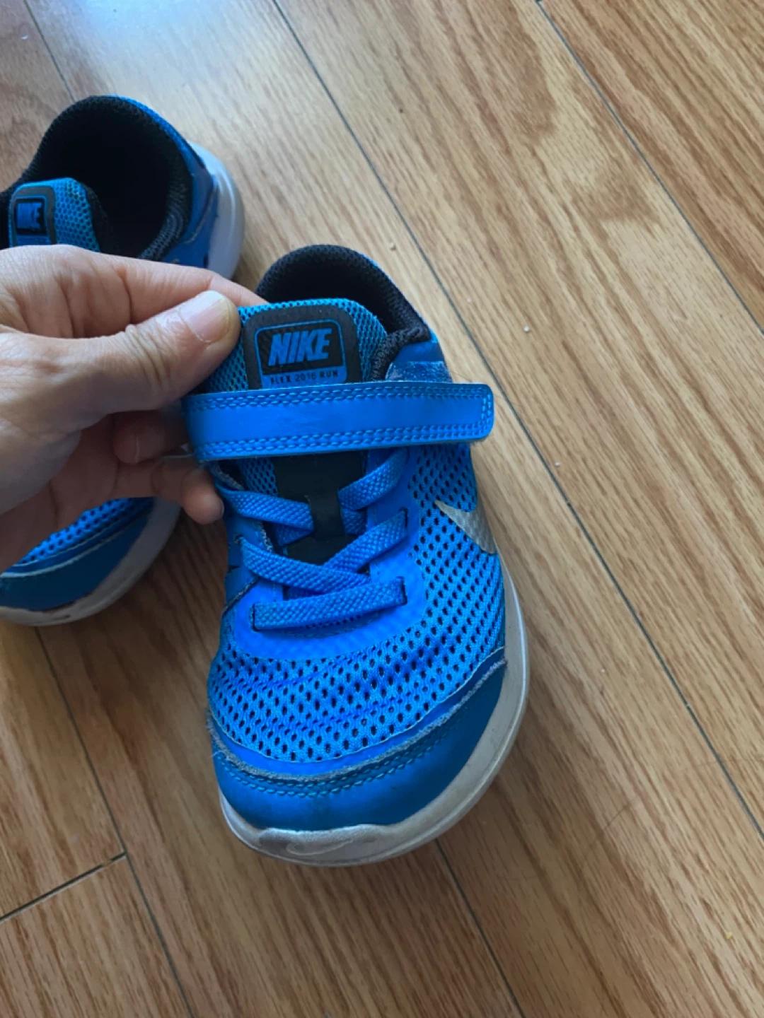 Nike Flex Run Toddler Blue Sneakers Size 9C - photo 2