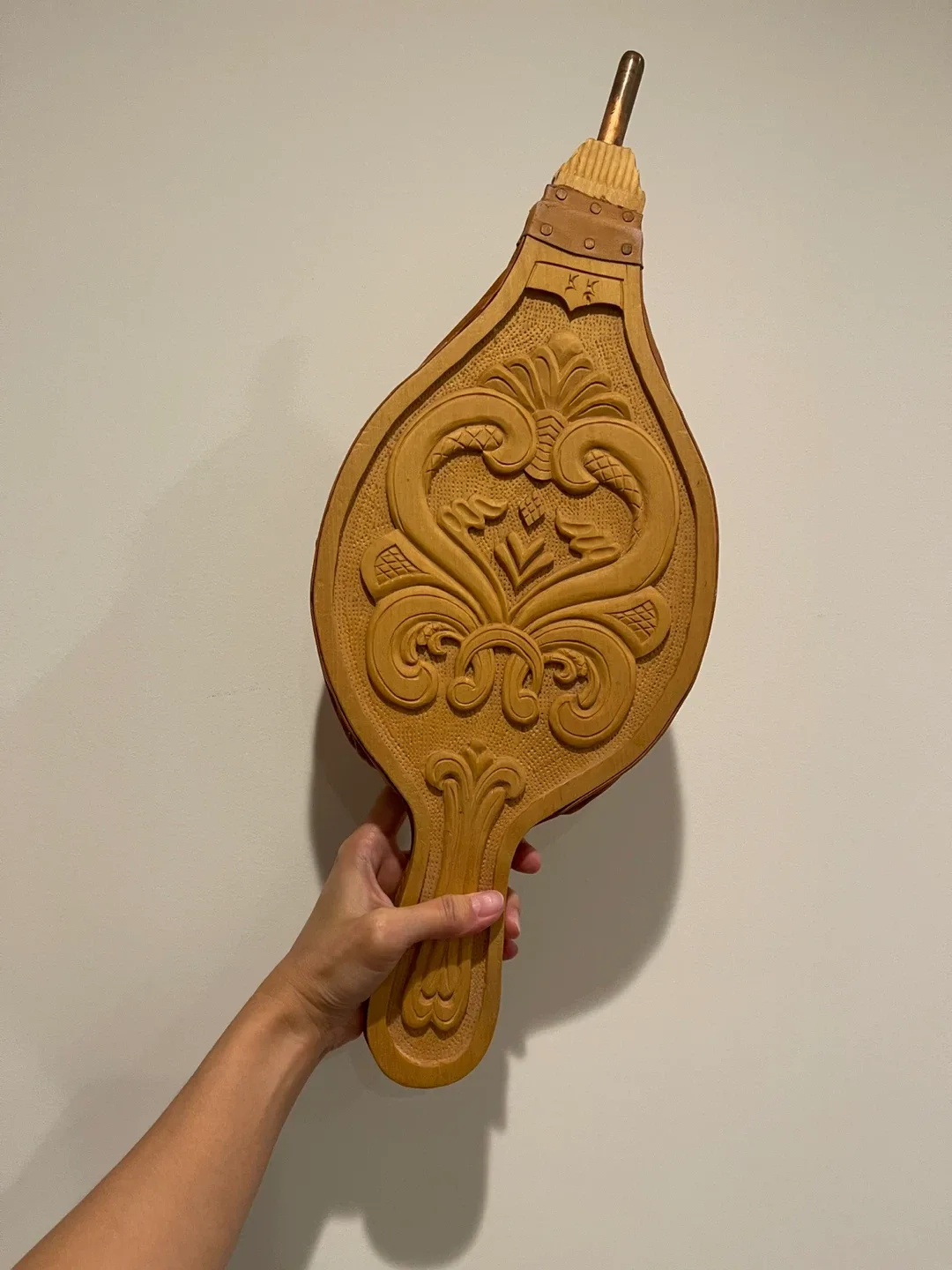 Vintage Decorative Wooden Bellows from Norway