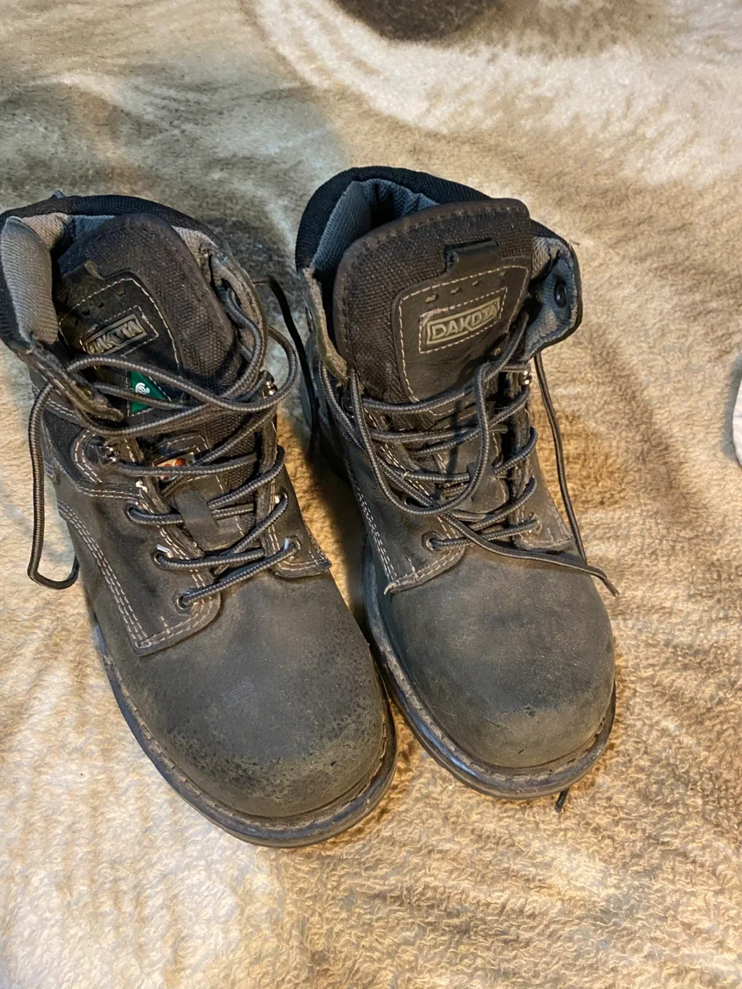 Dakota Black Work Boots, ladies 8 1/2 W image indicator(2)