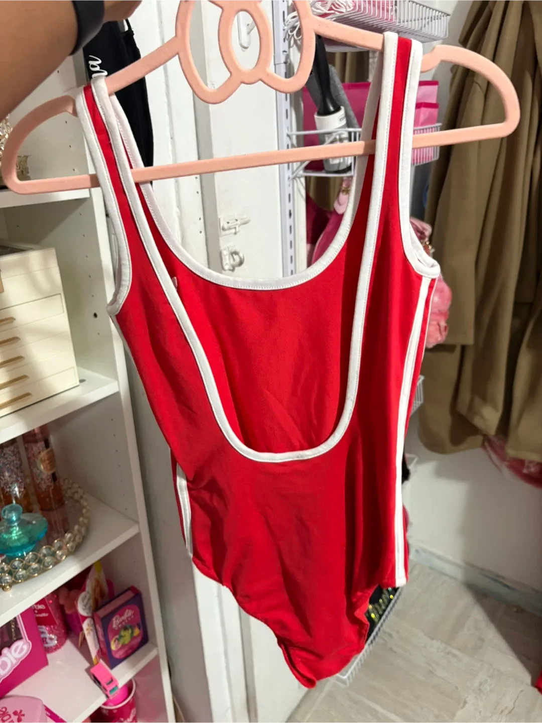 Adidas Red Bodysuit Size S image indicator(2)