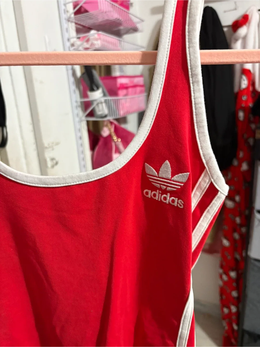 Adidas Red Bodysuit Size S image indicator(3)