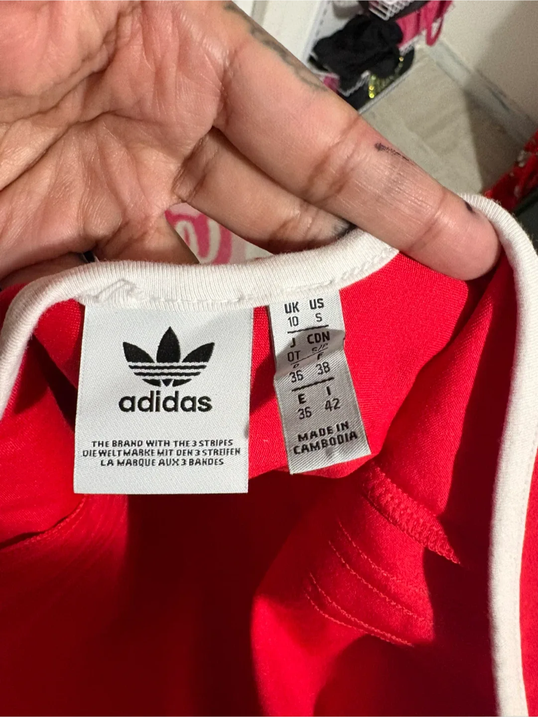 Adidas Red Bodysuit Size S image indicator(4)