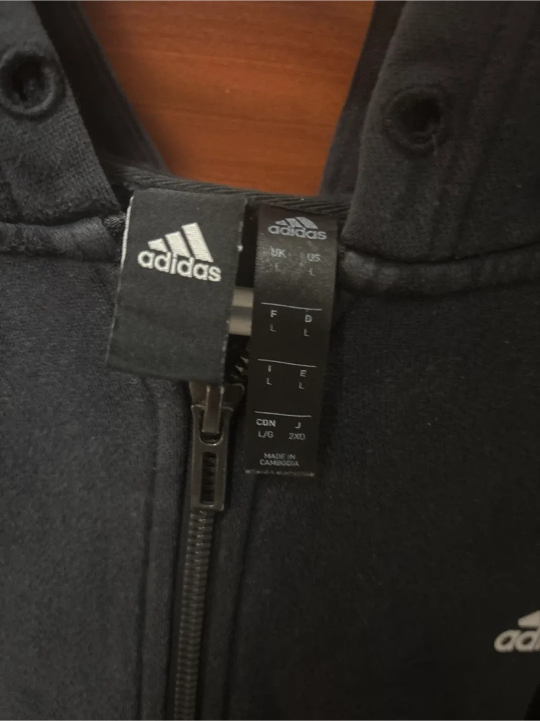 Adidas Black Hoodie, Size L image indicator(3)