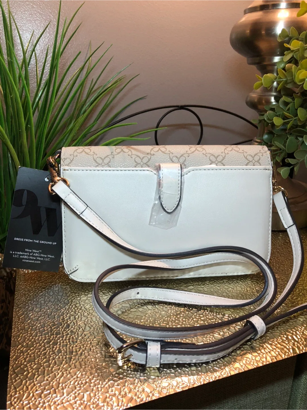 Nine West Cream & Beige Crossbody Bag image indicator(3)