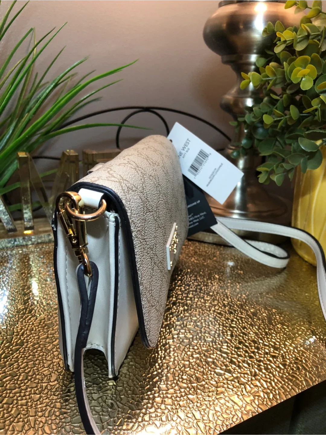 Nine West Cream & Beige Crossbody Bag image indicator(4)