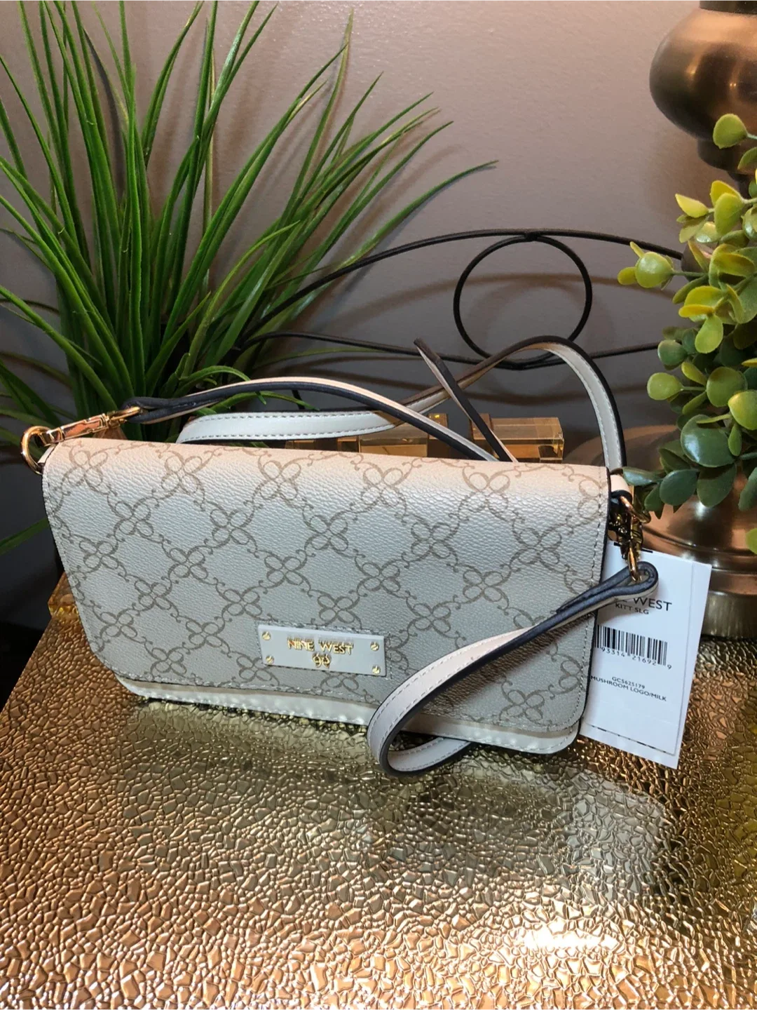 Nine West Cream & Beige Crossbody Bag image indicator(5)