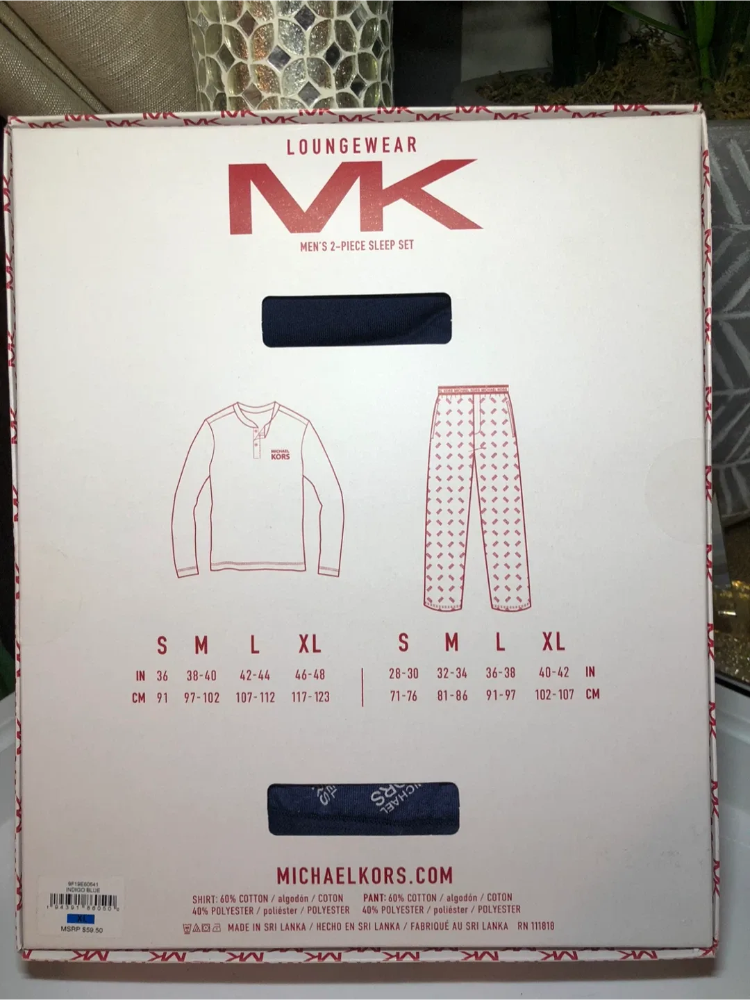 Michael Kors Loungewear Men's 2-Piece Sleep Set XL image indicator(2)