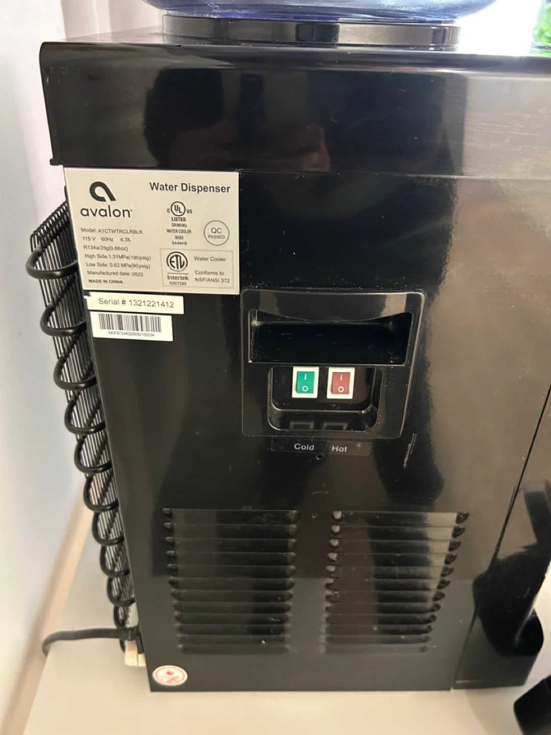 Avalon A5CTROTRBLK Water cooler - photo 3