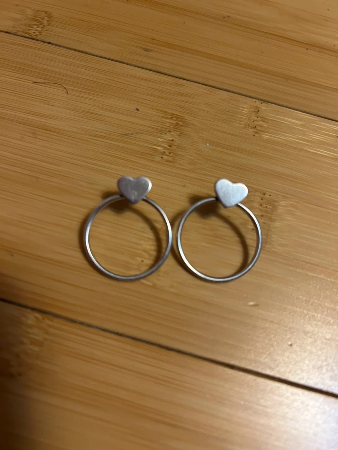 Heart Hoop Earrings - Sterling 925 Italian Silver