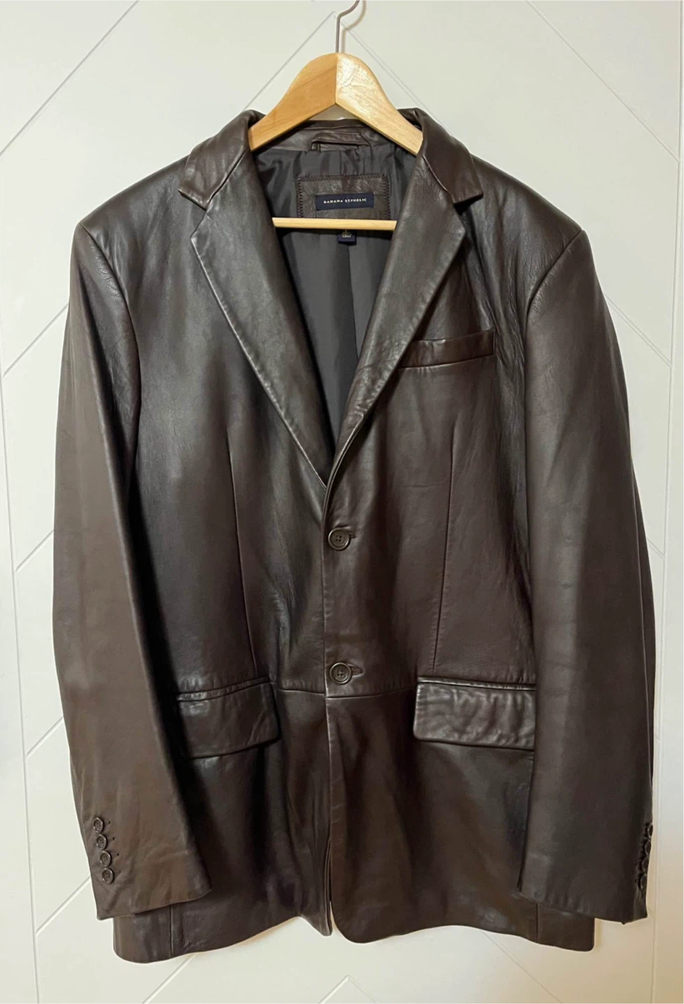 Banana Republic Brown Leather Blazer