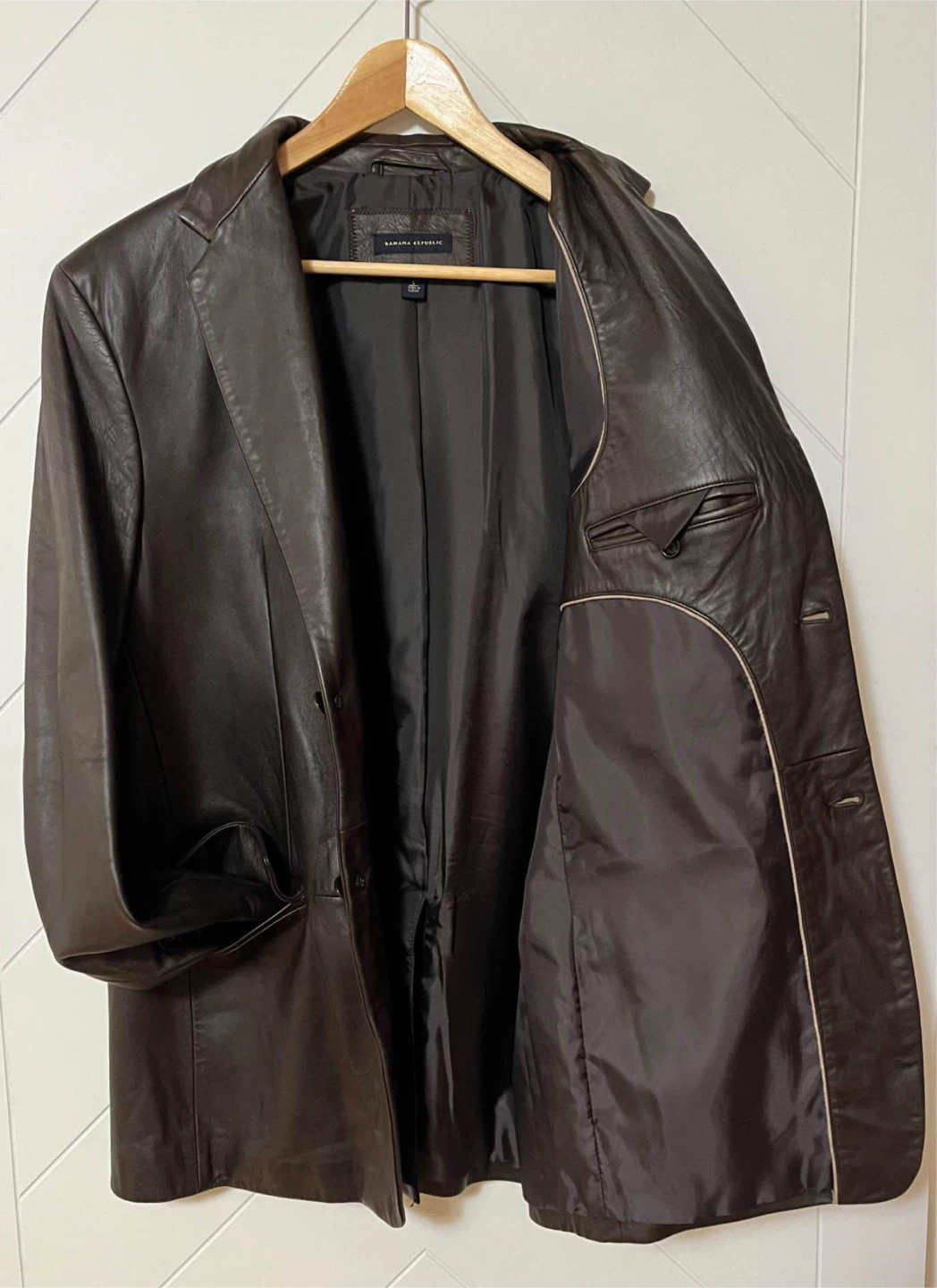 Banana Republic Brown Leather Blazer - photo 3