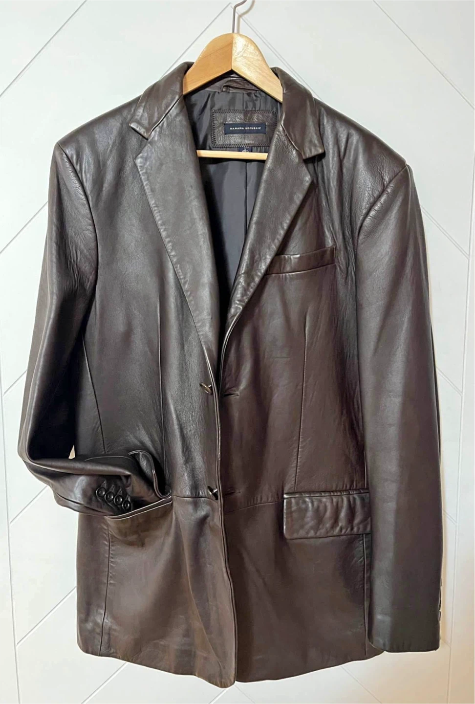 Banana Republic Brown Leather Blazer - photo 4