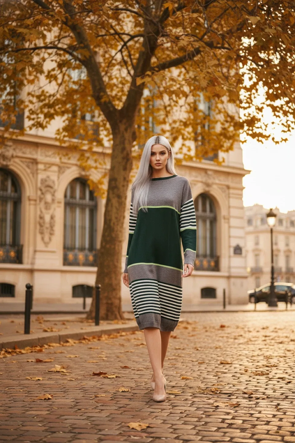 Striped Knit Dress - Size S/M image indicator(2)