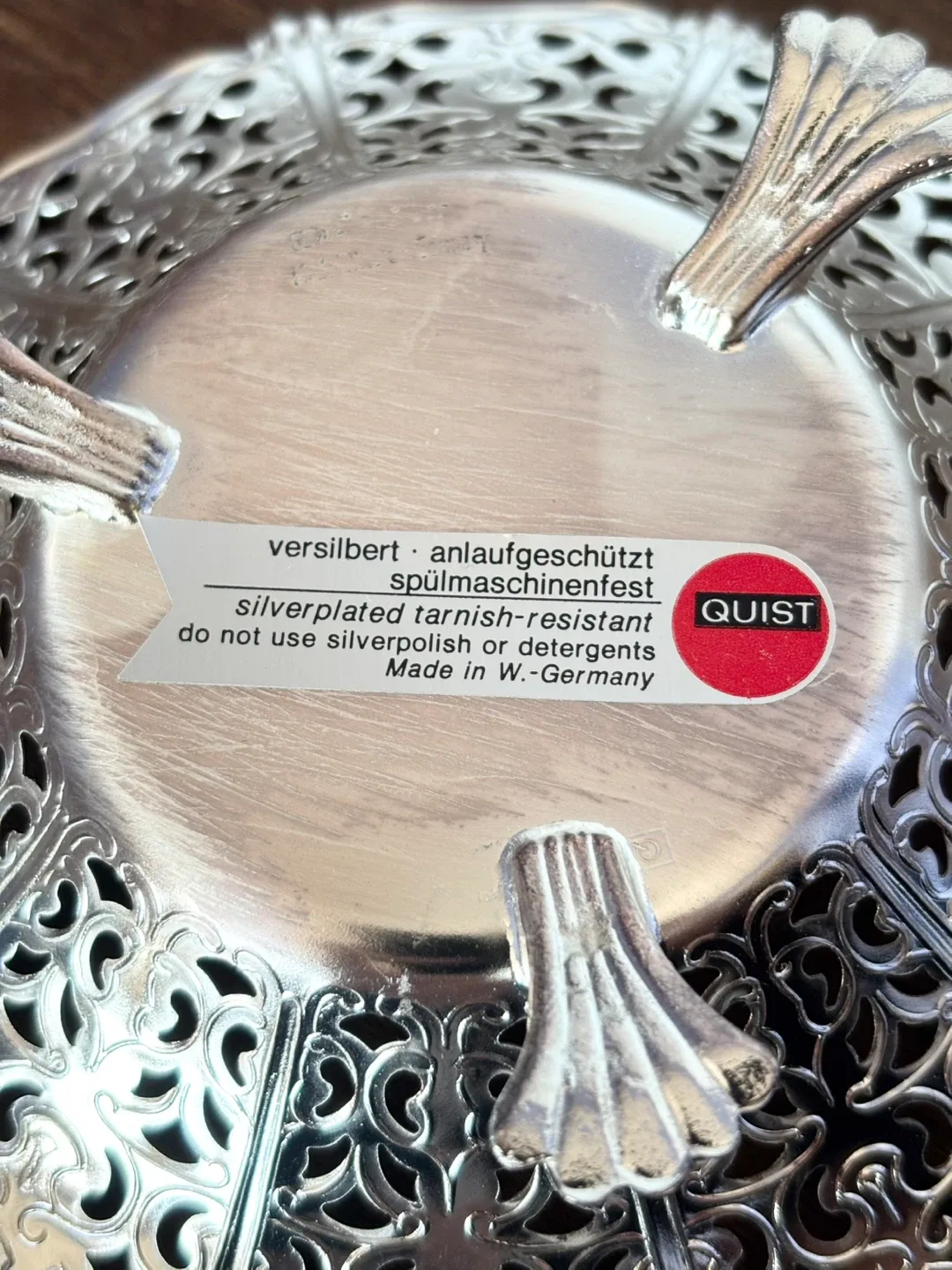 Vintage west Germany silver plated bowl image indicator(4)
