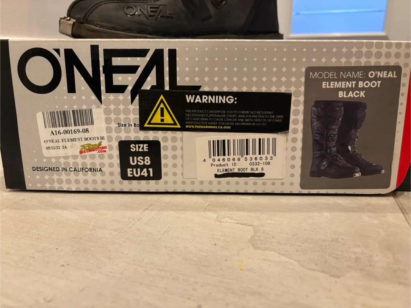 O'Neal Element Black Motocross Boots - US 8 / EU 41 image indicator(2)