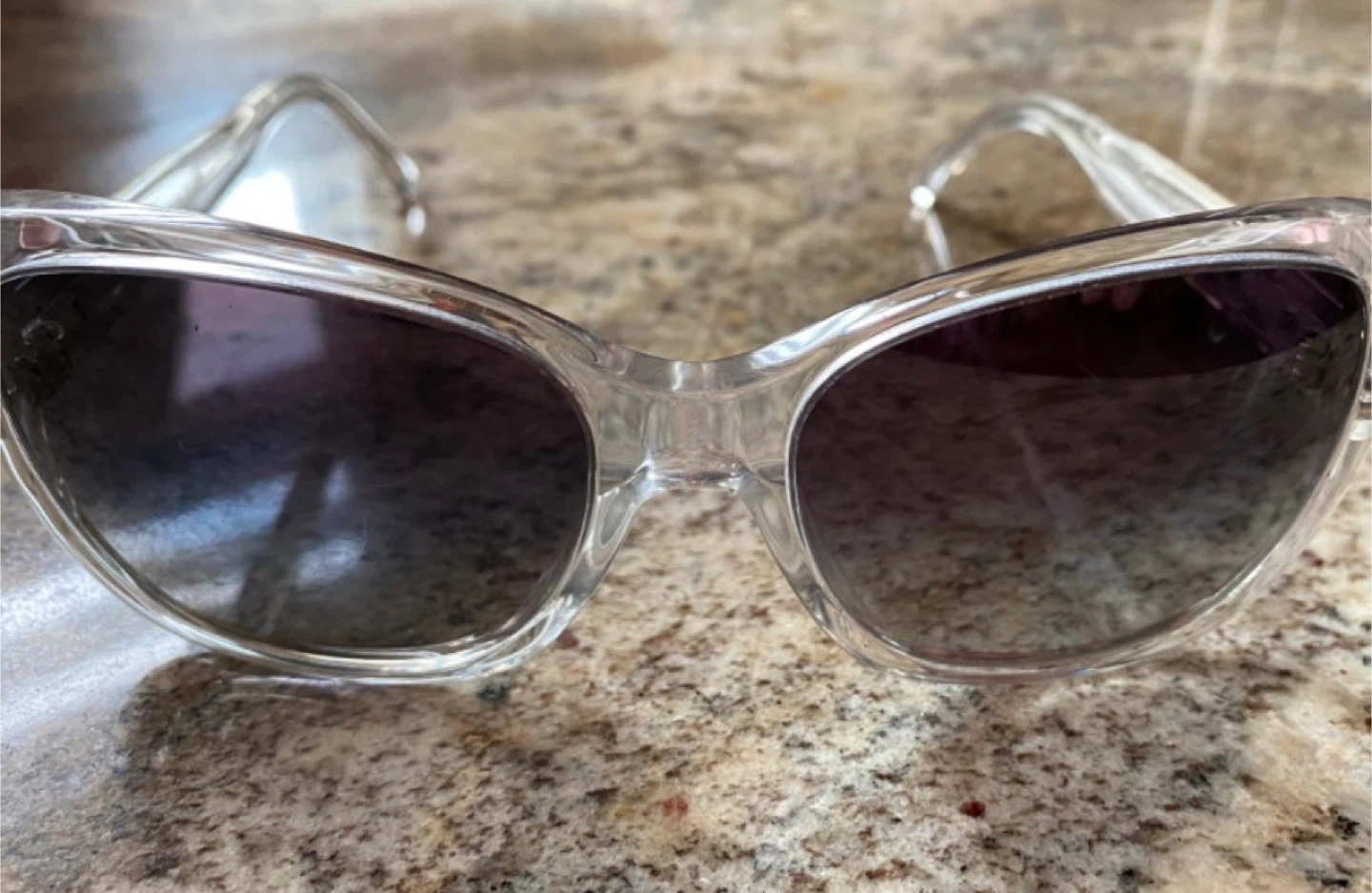 Dolce & Gabbana Clear Sunglasses with Rose Detail