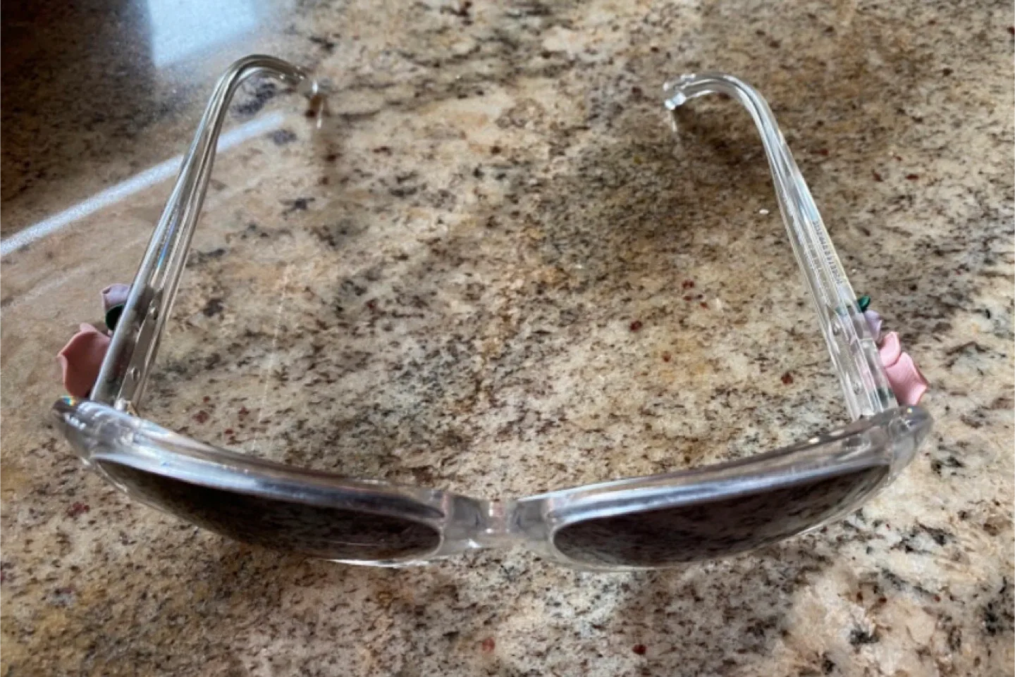 Dolce & Gabbana Clear Sunglasses with Rose Detail image indicator(2)