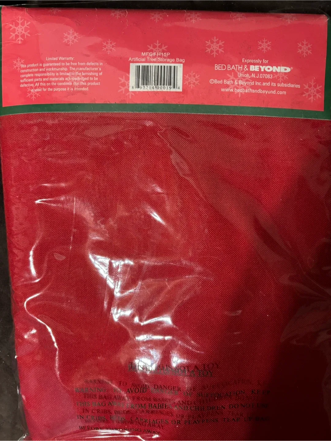 Bed Bath & Beyond Artificial Tree Storage Bag image indicator(2)