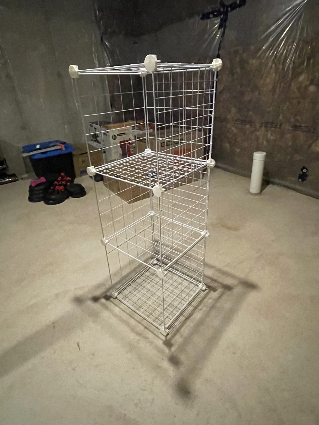 White Wire Cube Storage Shelf