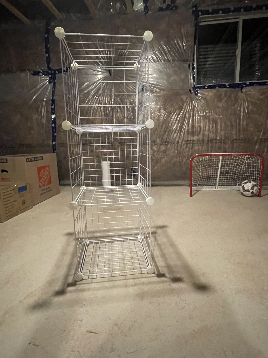 White Wire Cube Storage Shelf - photo 2