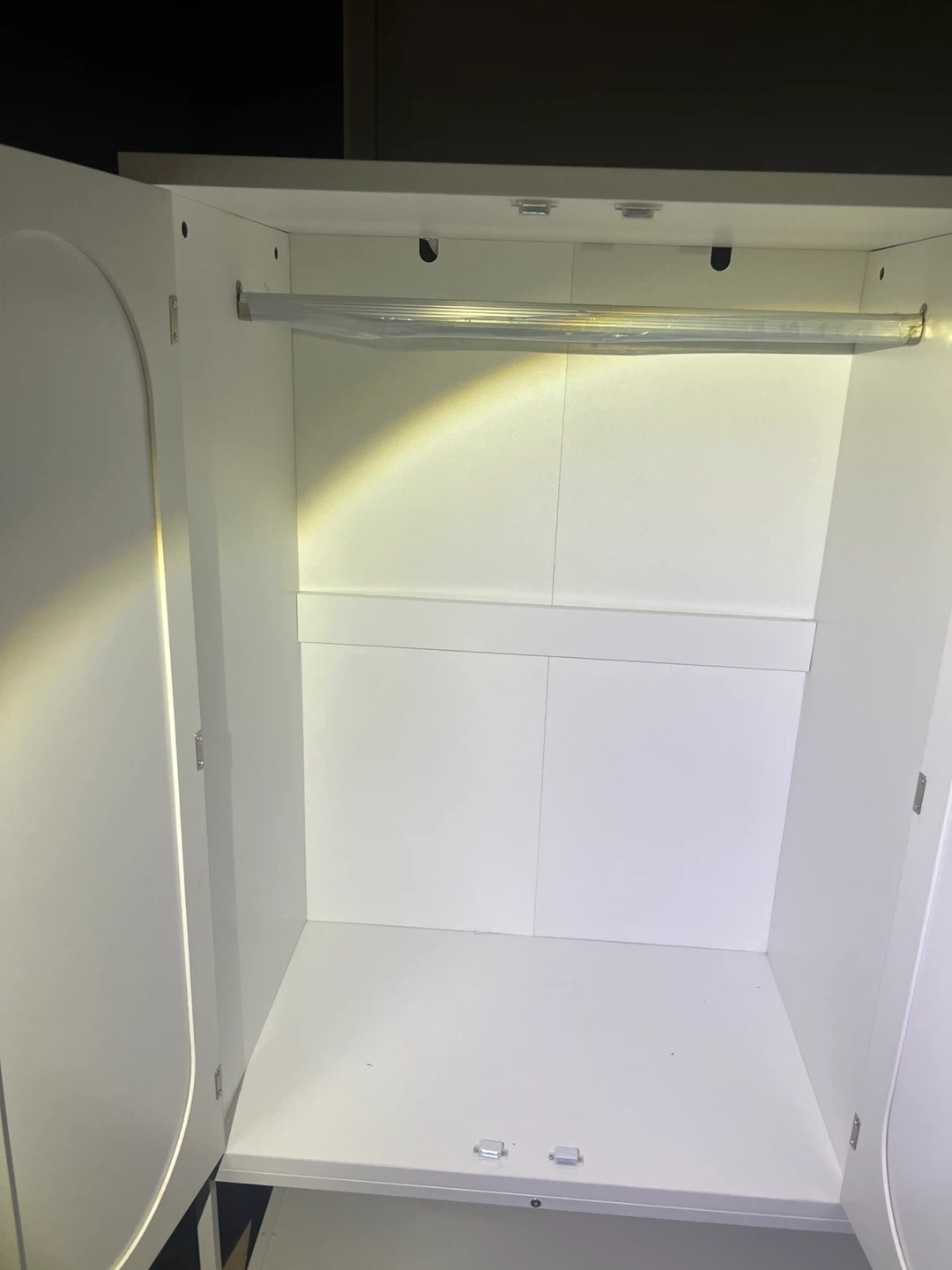 White Cabinet with Rattan Doors - photo 2