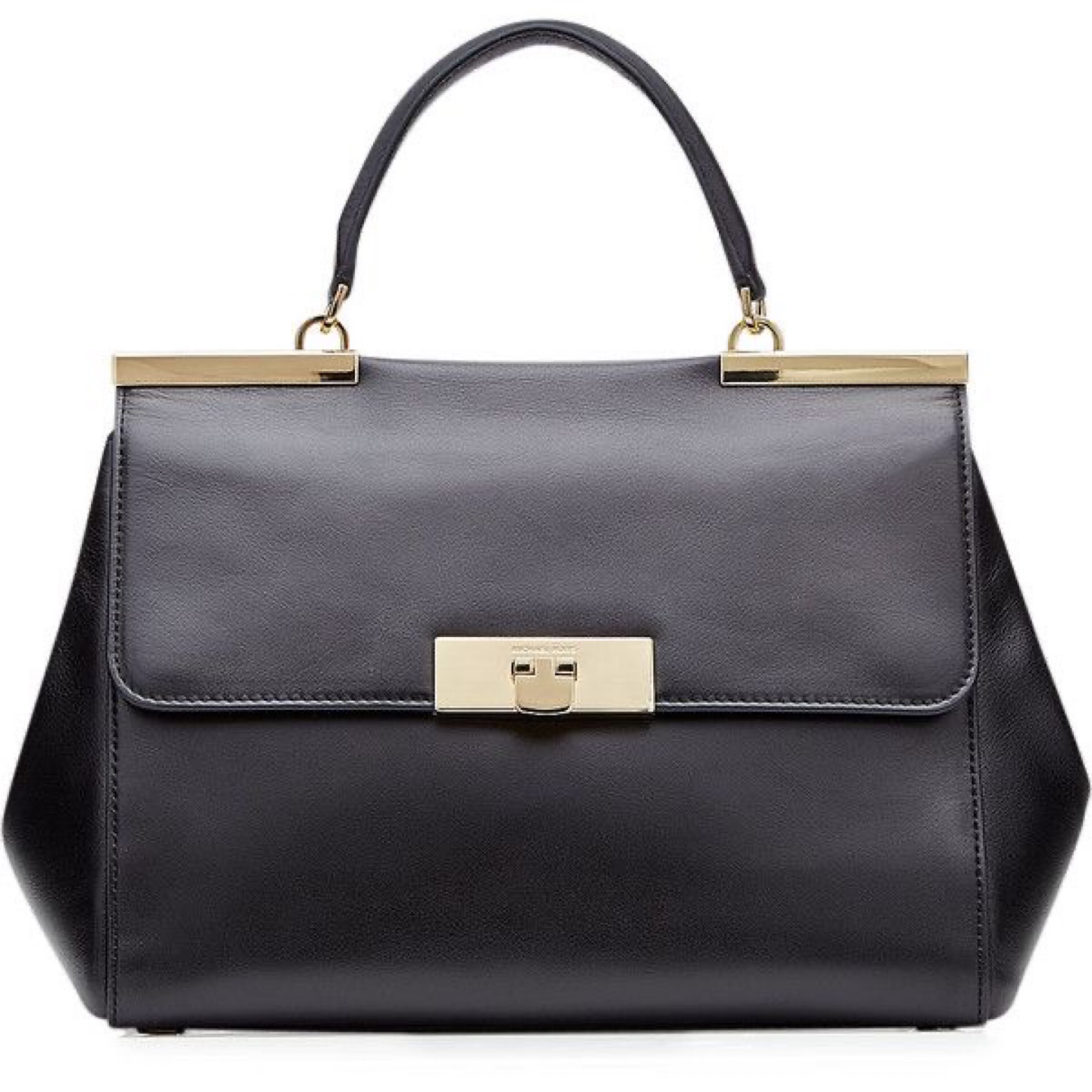 Michael Kors Marlow Satchel, Black Calf Leather – Like New