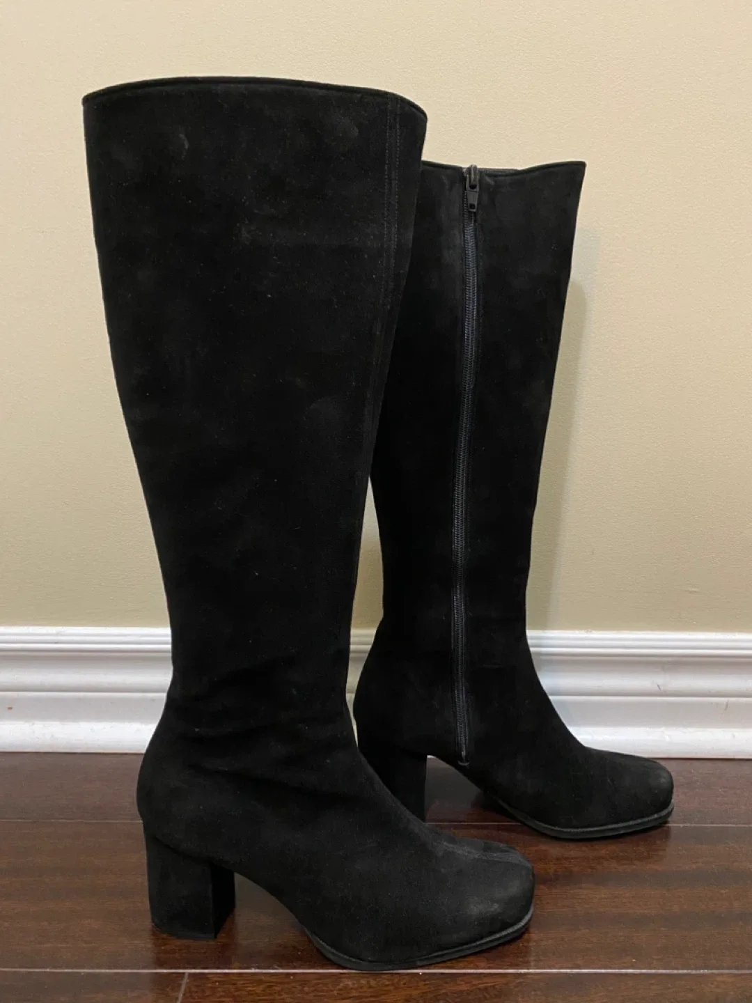 Black Suede Long Boots thumbnail
