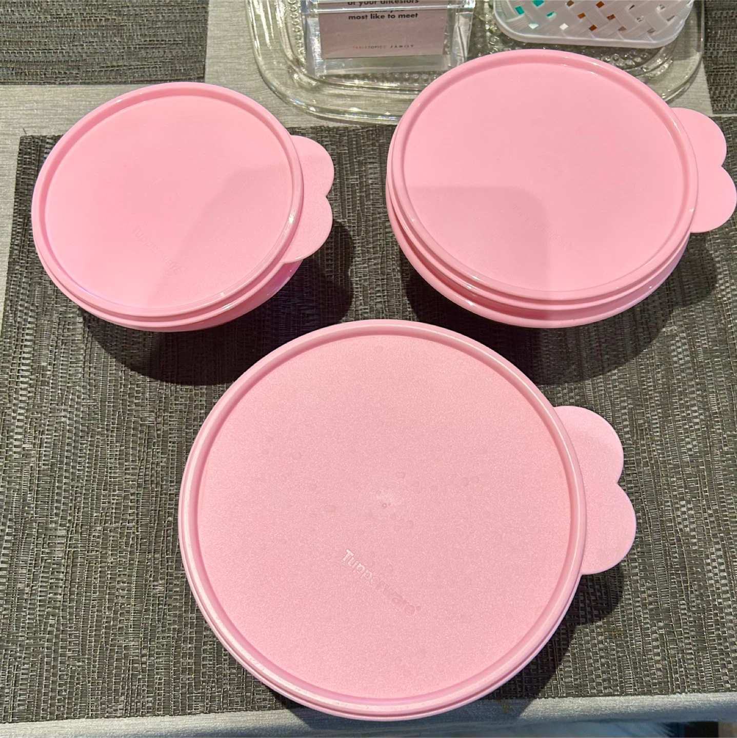 Tupperware Pink Round Container
