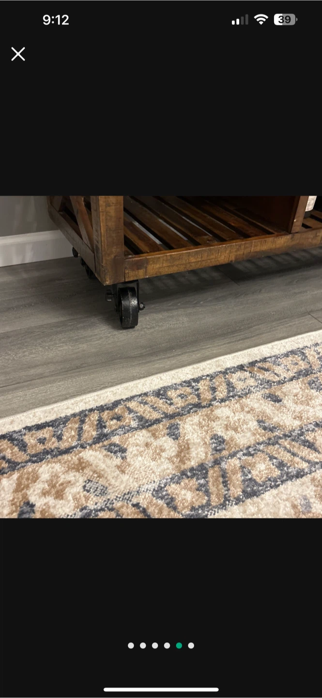 Rustic Brown Wood TV Stand - photo 2