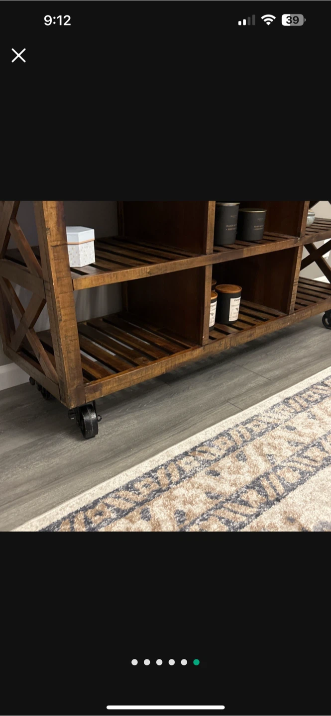 Rustic Brown Wood TV Stand