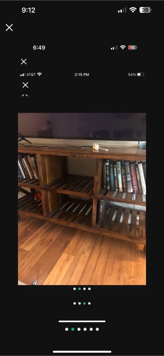 Rustic Brown Wood TV Stand - photo 5