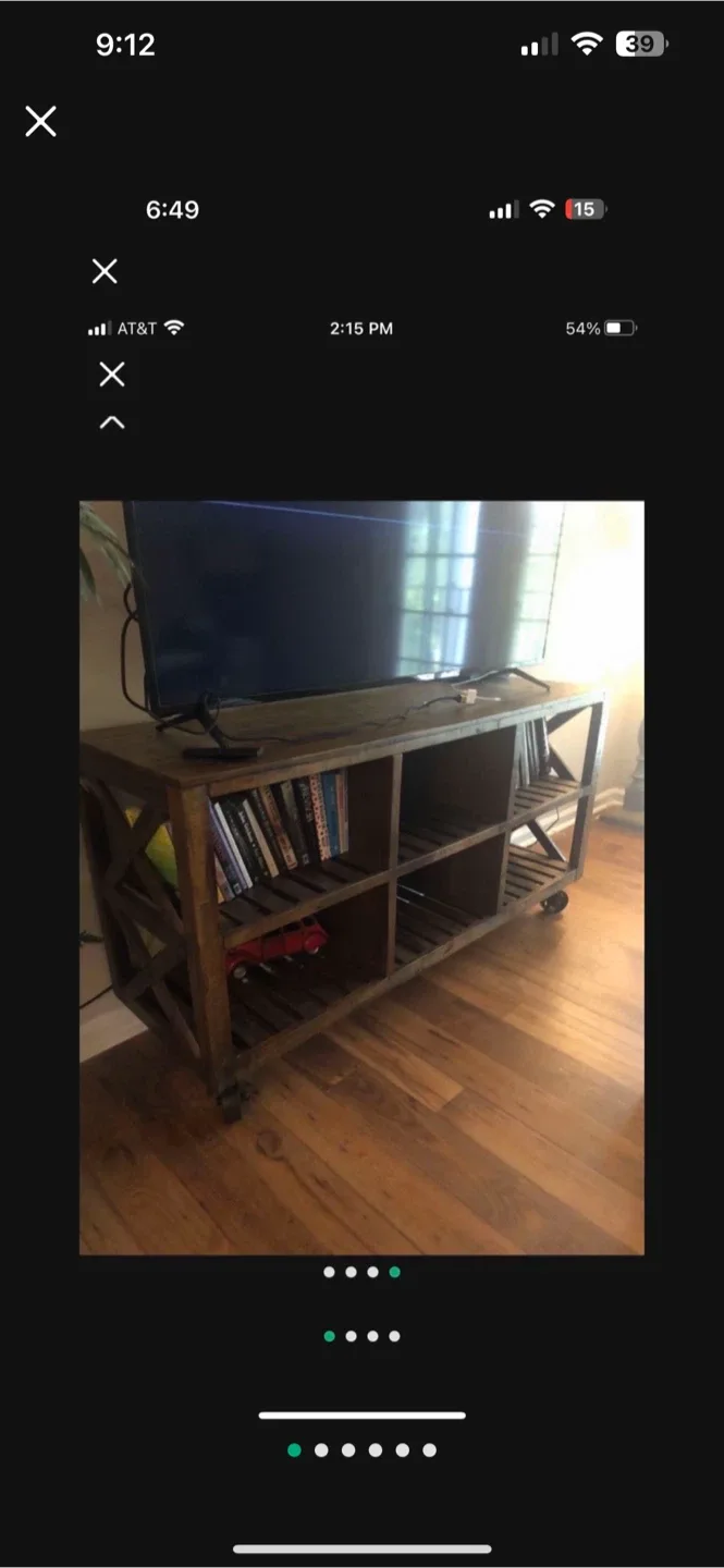 Rustic Brown Wood TV Stand image indicator(6)