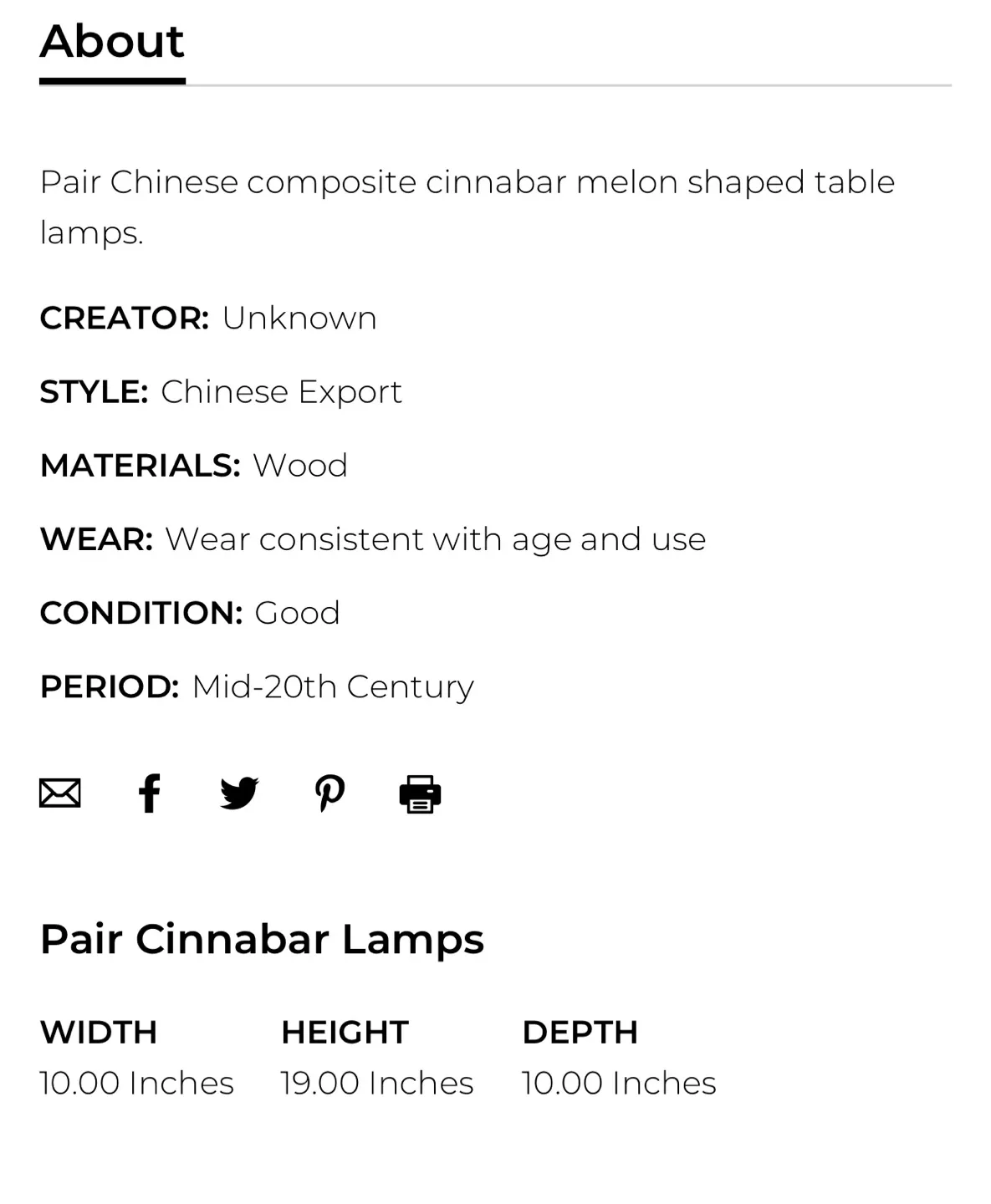Pair Cinnabar Lamps - Chinese Composite Table Lamps image indicator(2)