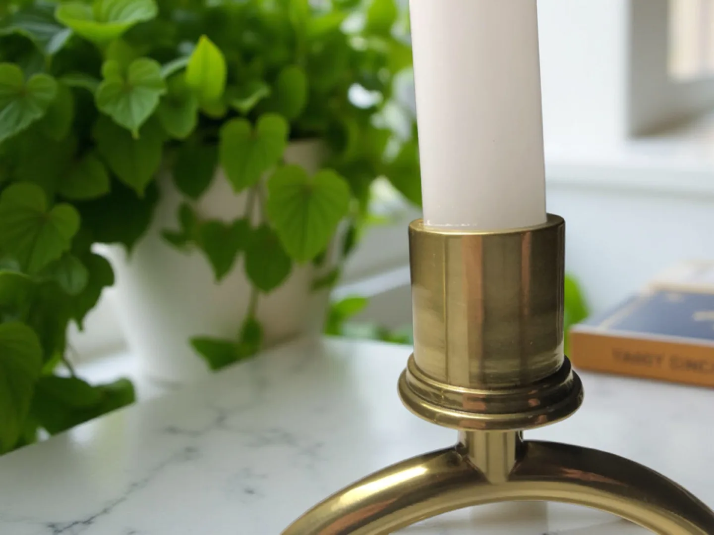 IKEA pair of Gold Metal Circle Candlestick Holder image indicator(3)