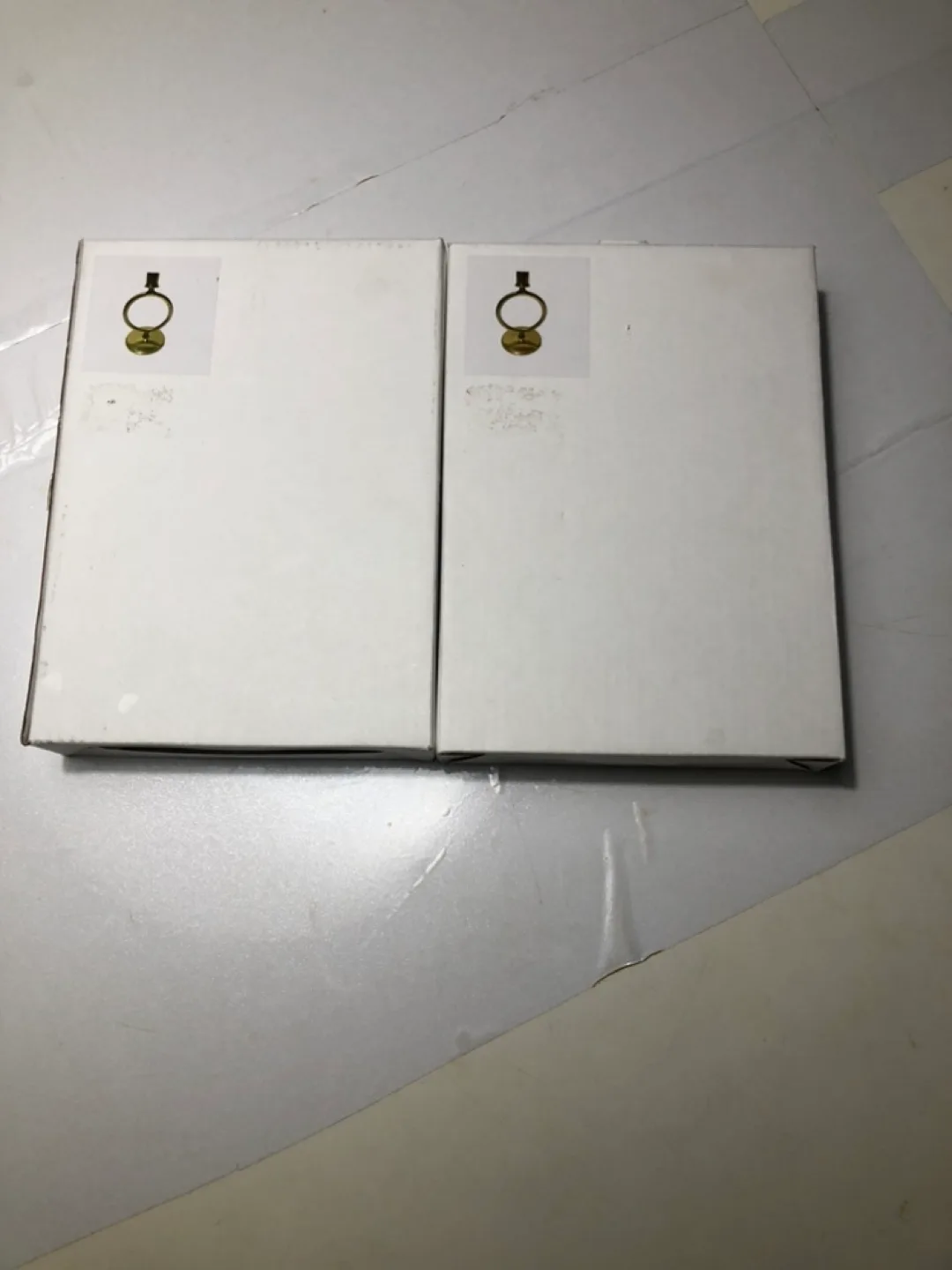 IKEA pair of Gold Metal Circle Candlestick Holder image indicator(8)