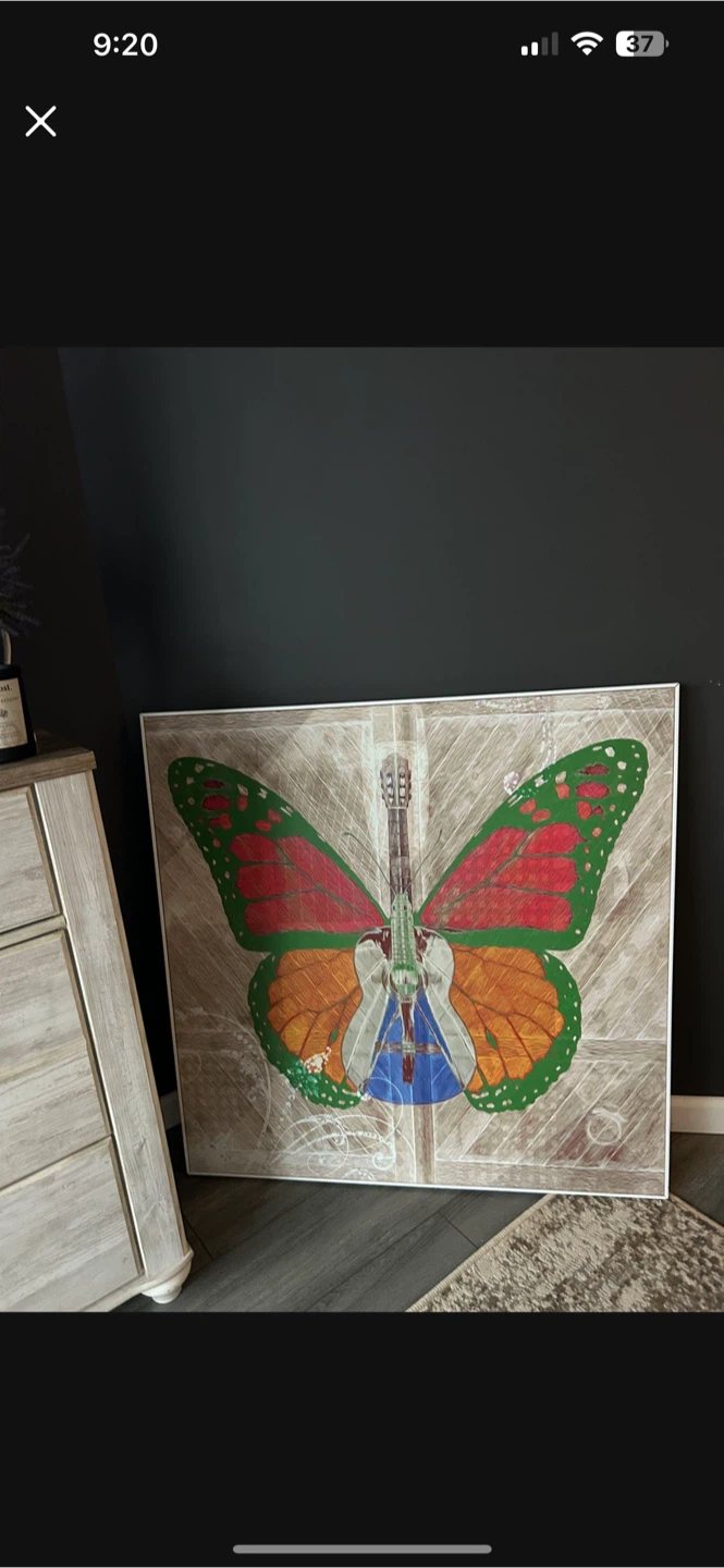 Butterfly Guitar Wall Art