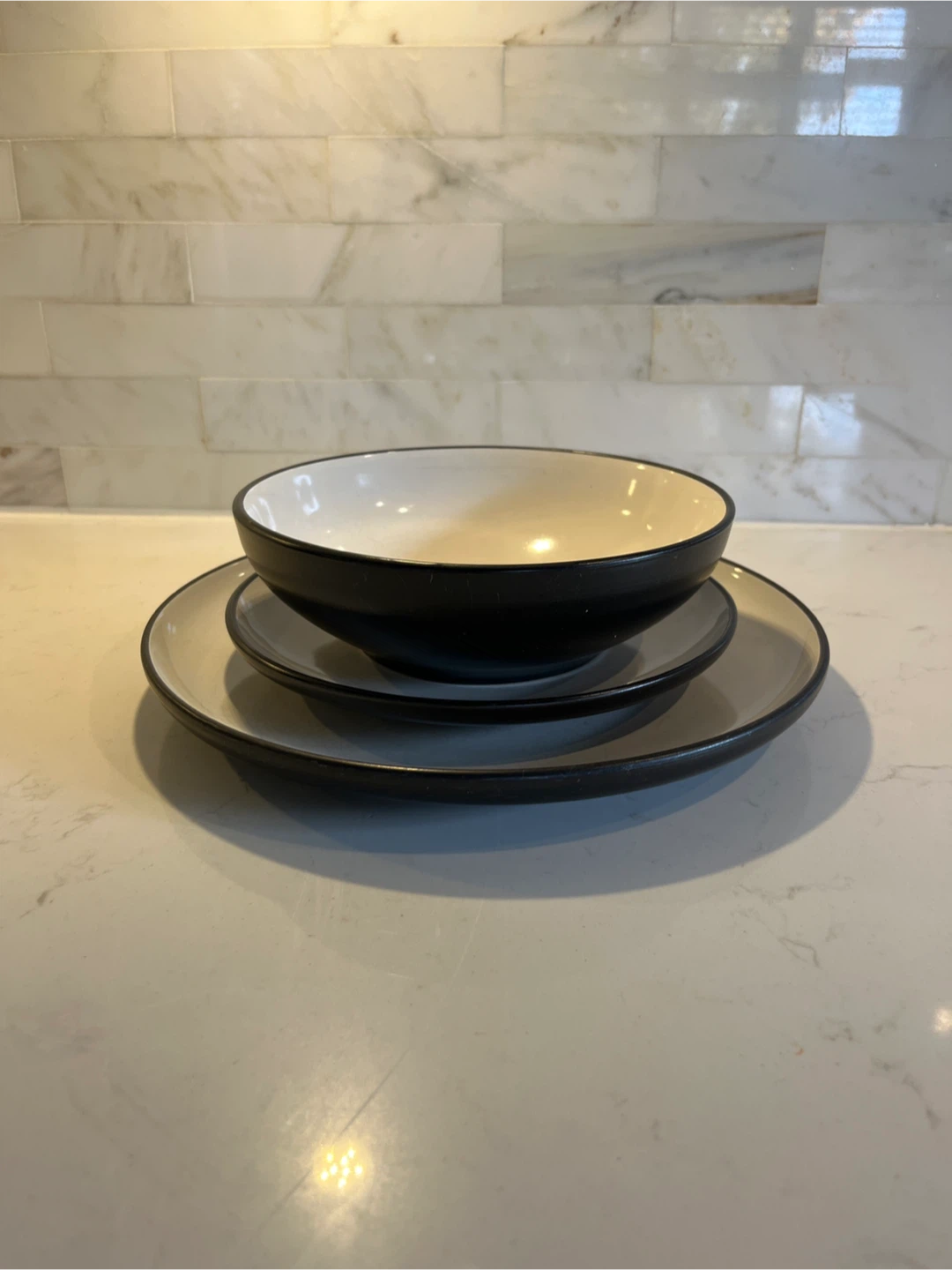 Distinctly Home Stoneware Plates & Bowls Set