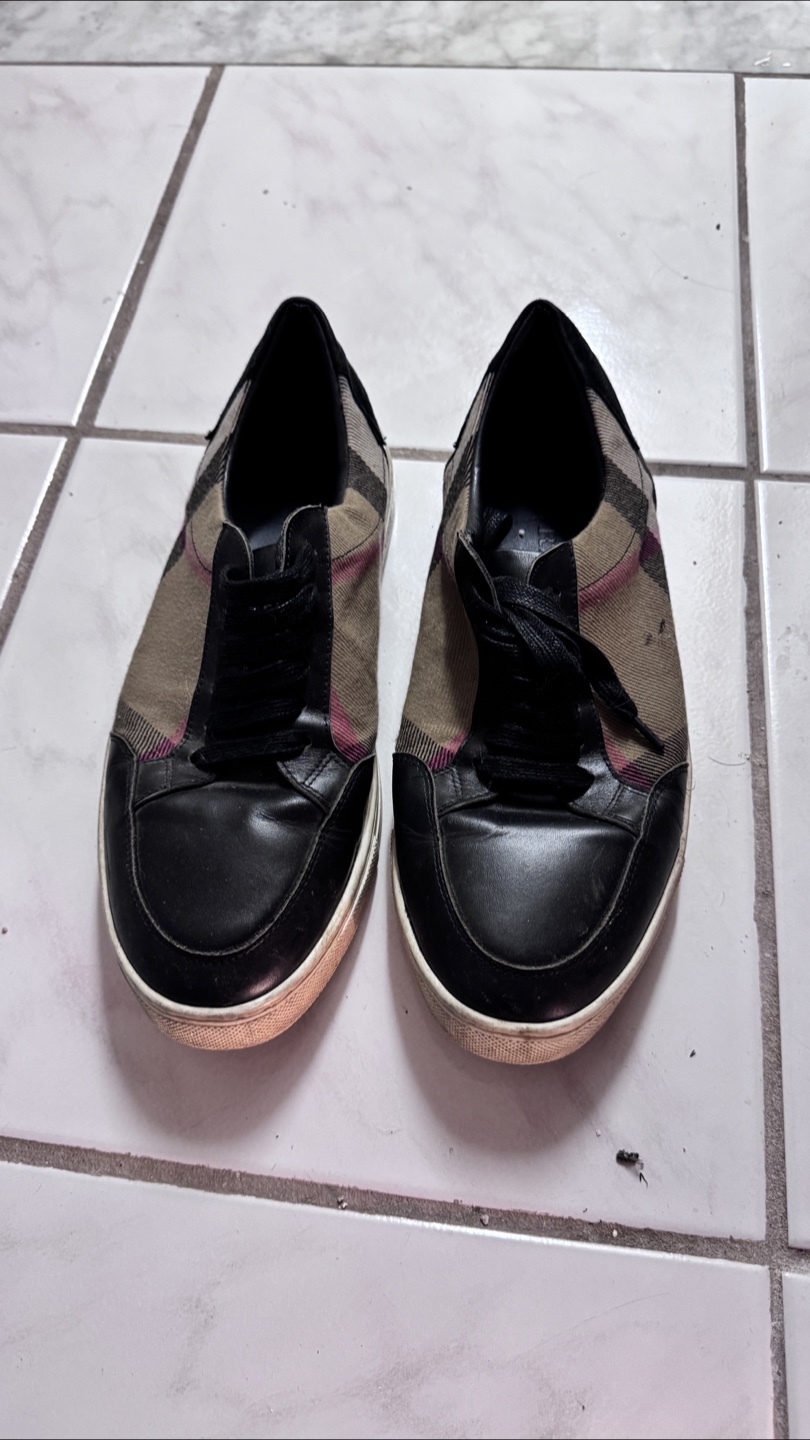 Burberry Leather Sneakers, Size 42