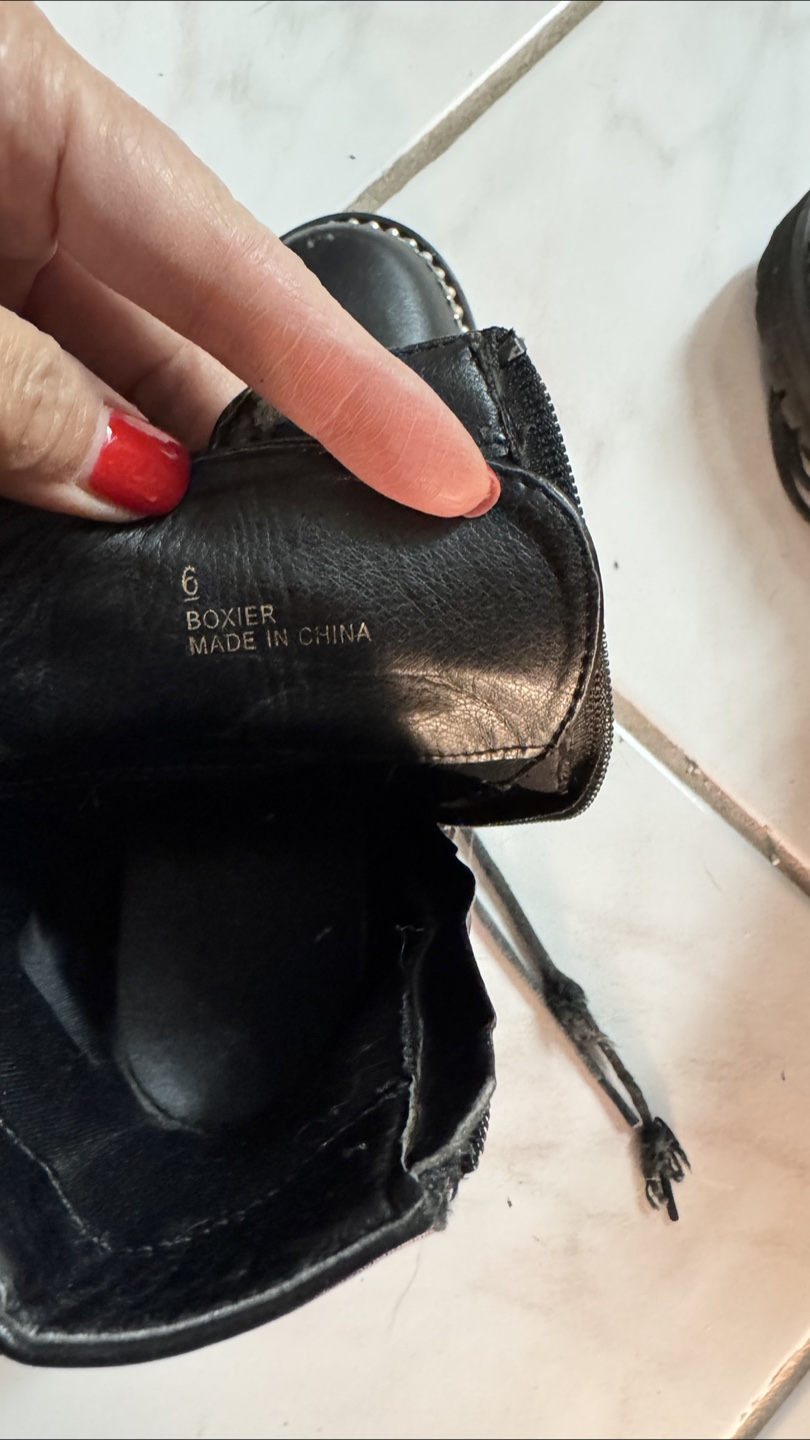 Boxier Black Ankle Boots - Size 6 - photo 3