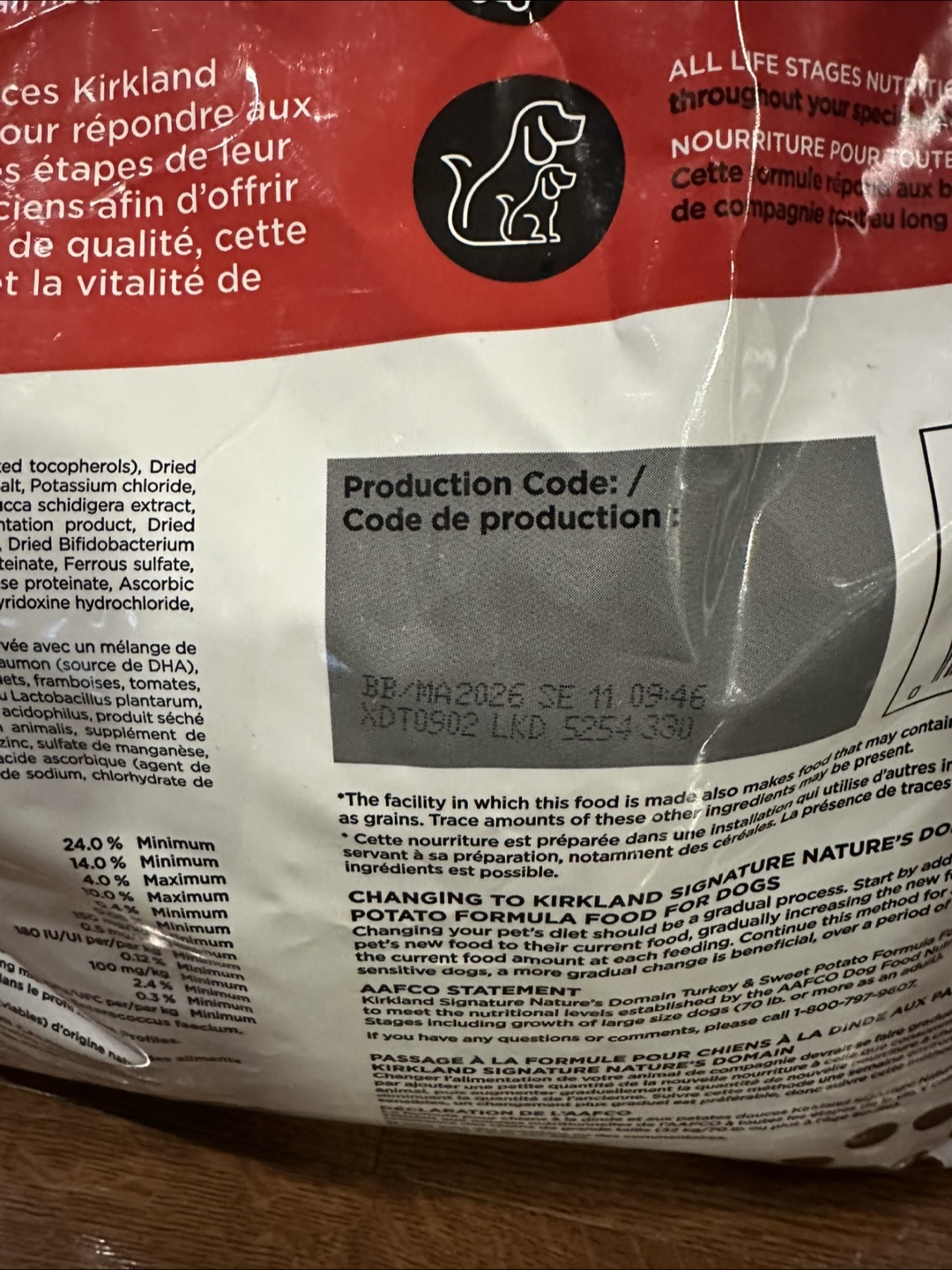 Kirkland Nature's Domain Turkey & Sweet Potato Dog Food - photo 2