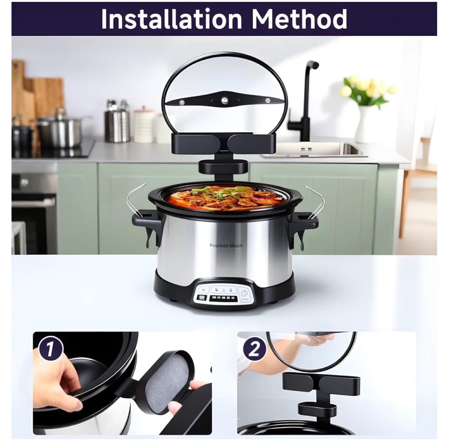 Slow Cooker Lid Holder - Black image indicator(6)