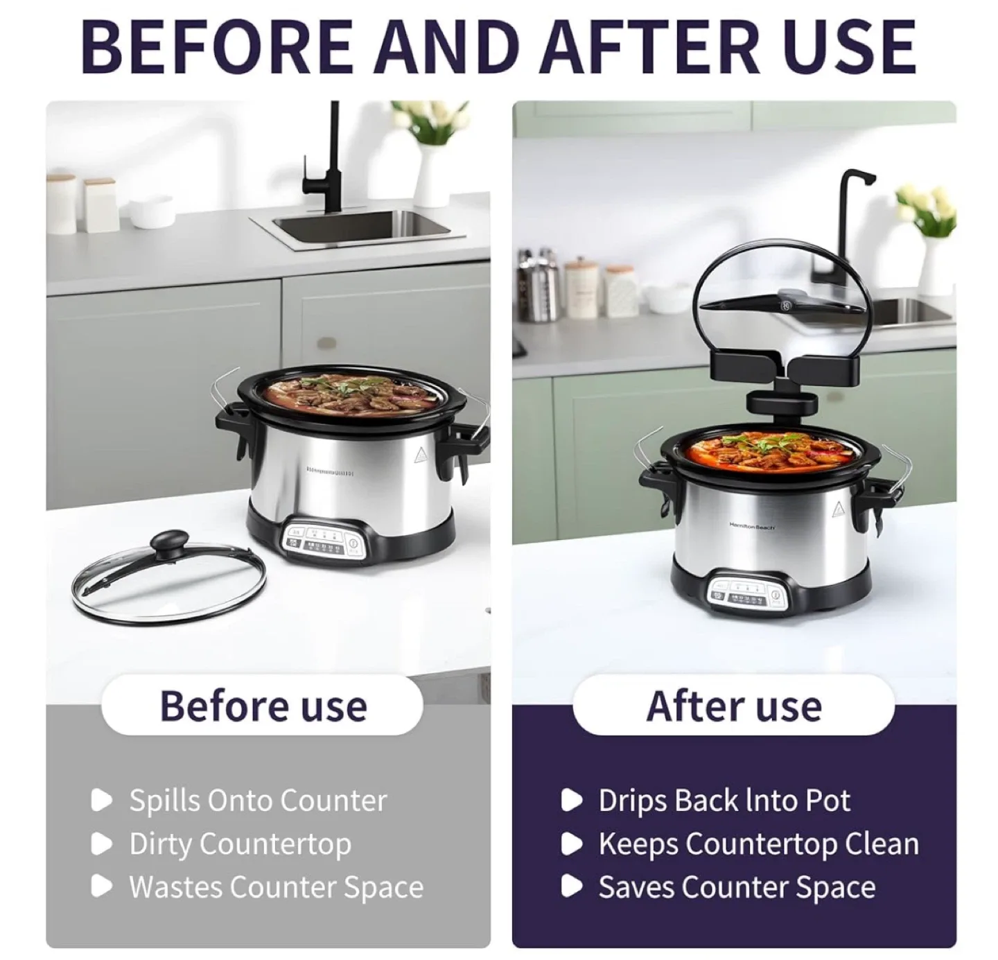 Slow Cooker Lid Holder - Black image indicator(4)