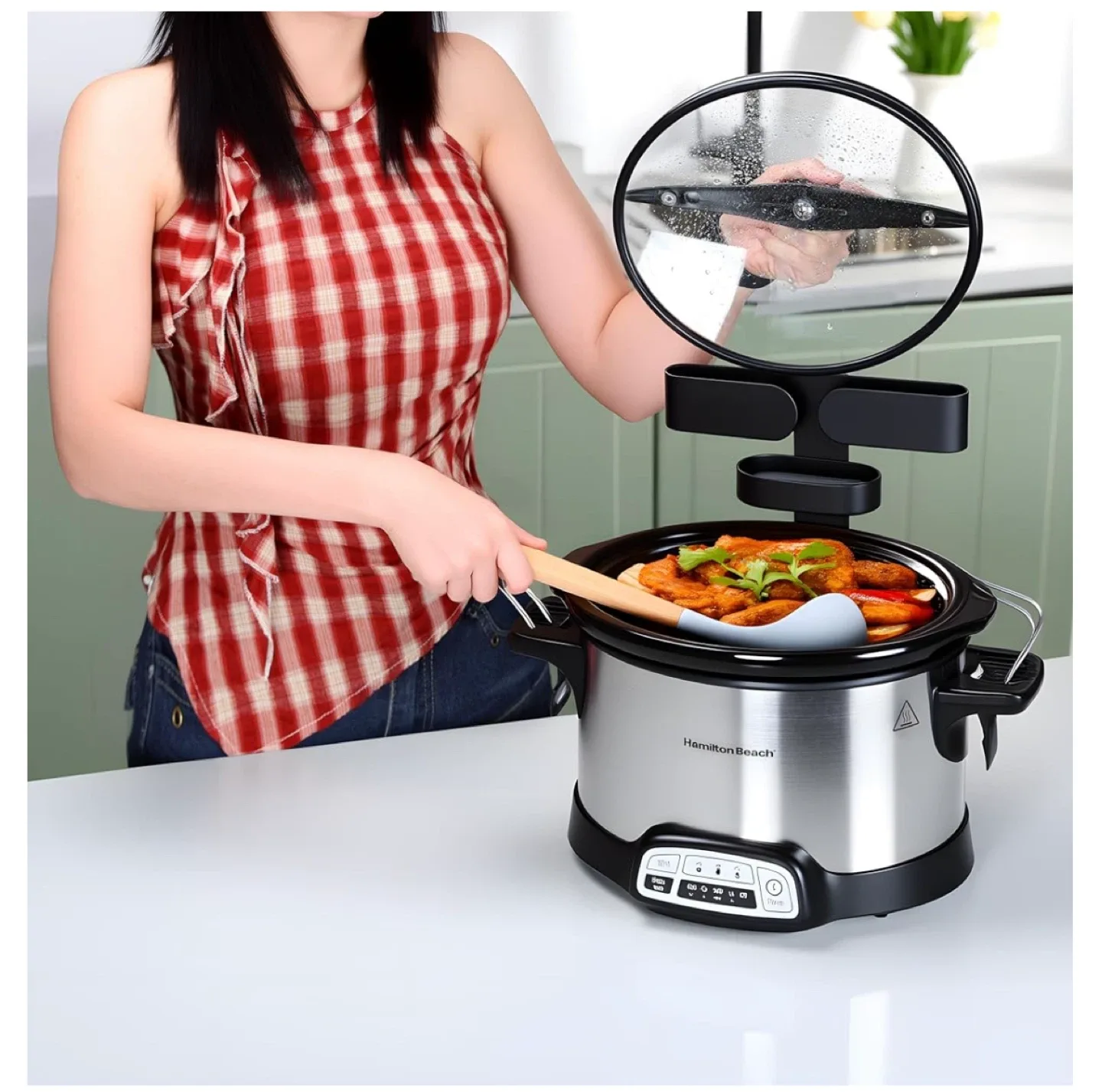 Slow Cooker Lid Holder - Black image indicator(5)