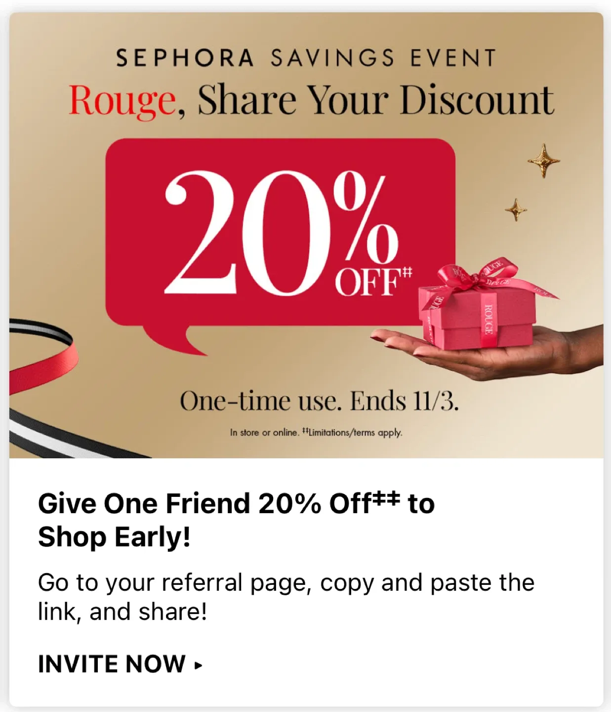 Sephora 20% Off Discount thumbnail