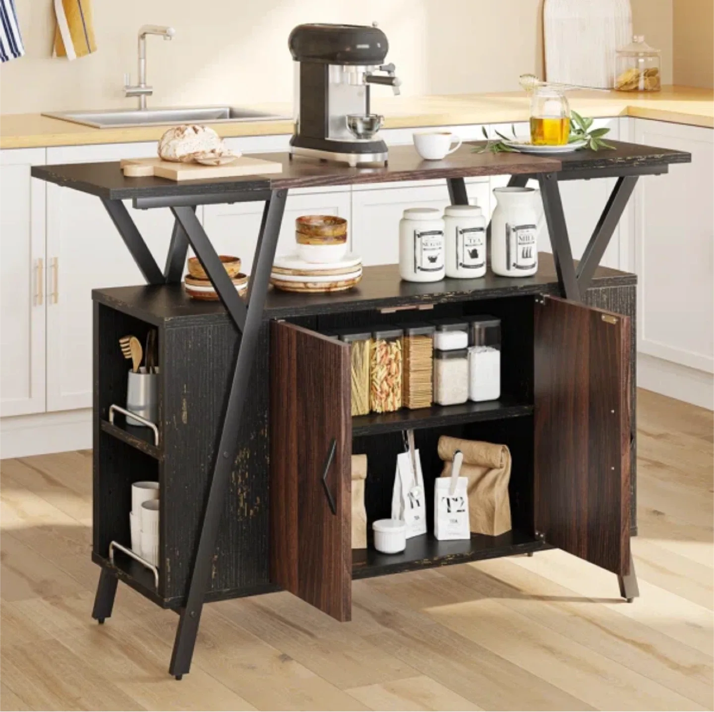 Console Table with Storage Cabinet