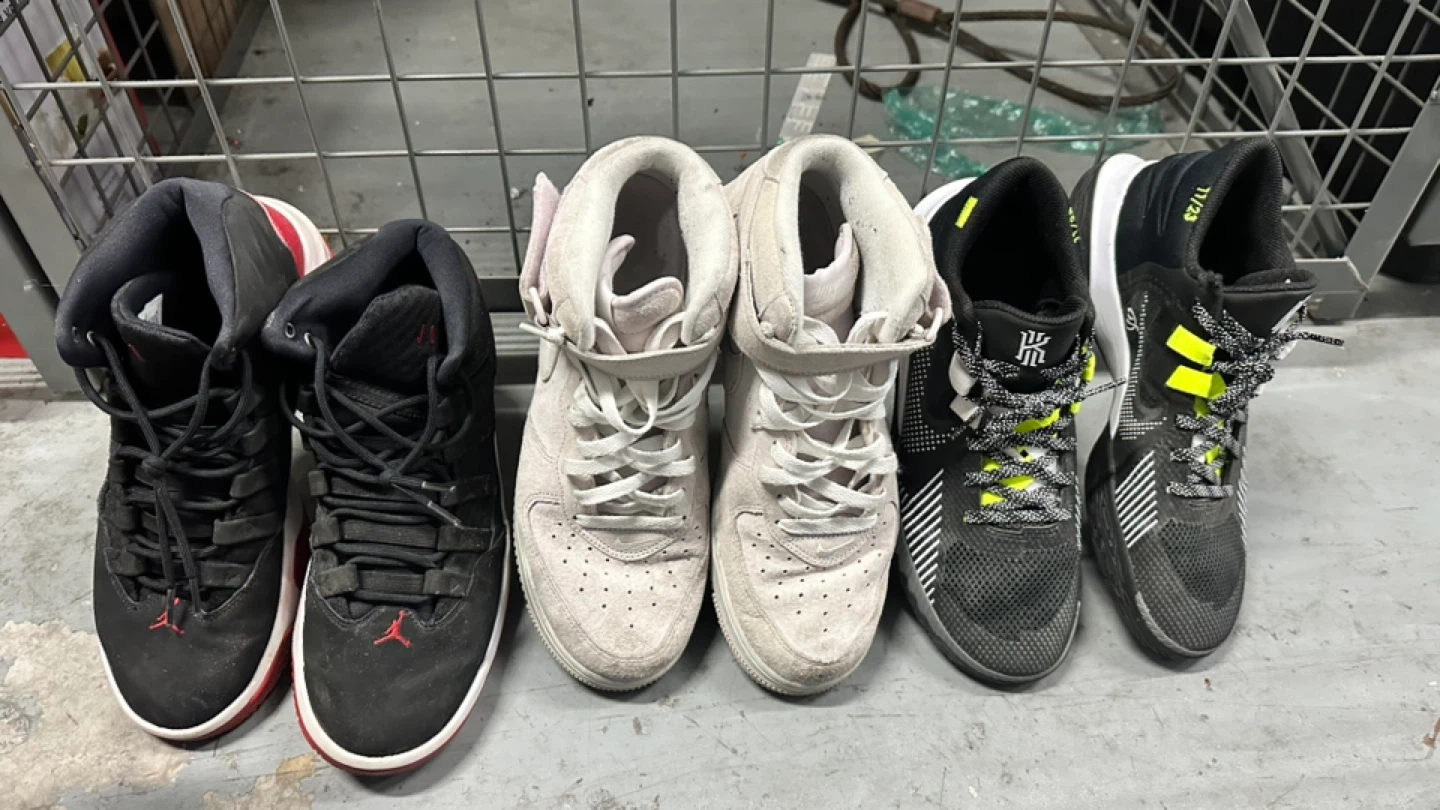 Mixed Lot of Used Basketball Shoes - 3 pairs