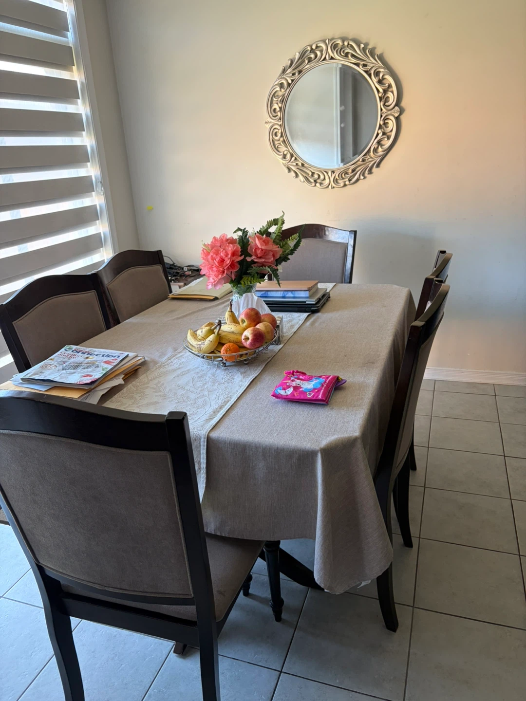 Dining table with 6 chairs